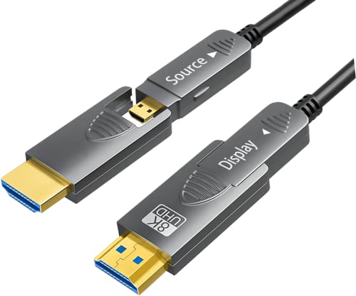 Câble HDMI fibre optique 8K pour intégration home cinéma invisible dans le mur et plafond
