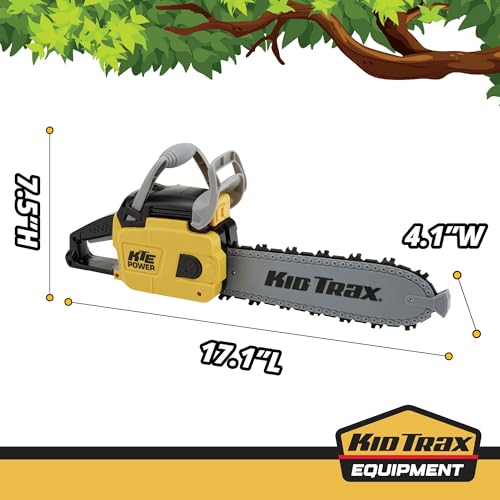Kid Trax Chain Saw Construction Toys - Kids Toys, Gardening Tools, Kids Chainsaw, Easy to Use, Pretend Play, Tools for Kid, Realistic with Lights & Sounds, Toys for 3 Year Old Boys and Girls Above by Kid Trax - Used condition - Image 3