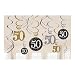 amscan 670479 Sparkling Celebration 50 Value Pack Foil Swirl Decorations, Multi Color