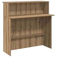 vidaXL Receptiebalie 55x50x103,5 cm bewerkt hout bruin eikenkleur