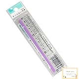 定規 15cm 滑り止め付 プラスチック 割れにくい 左右両利き用 目盛付 (パープル)