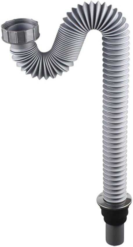 HBJWOV Kitchen Sewer Pipe Flexible Bathroom Sink Drains Downcomer Wash Basin Plumbing Hose Stretchable