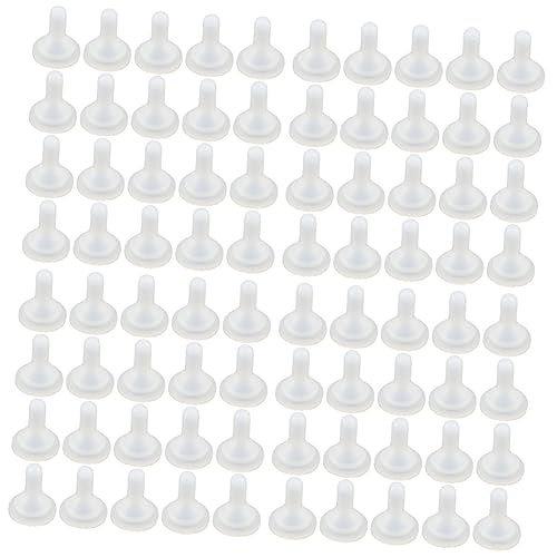 Mipcase 4sets Pet Feeding Helper Kitten Pacifier for Puppies Silicone Slow Feeder Bowl Insert Comfortable for Little Pets 20pcs*4