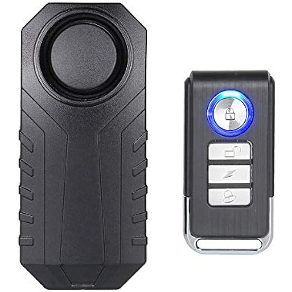 Mengshen Alarm rowerowy, bezprzewodowy alarm antykradzieżowy do roweru, motocykla, pojazdów, drzwi, okna, 113 dB, bardzo głośny i wodoodporny (w zestawie pilot zdalnego sterowania)