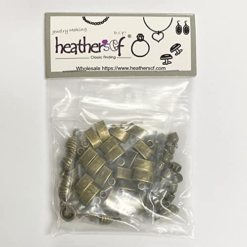 Brass Cord End Cap For Jewelry Making, Kumihimo End Cap Finding Kit For Leather, Tassels; 2Mm To 9Mm For Bracelet Jewelry Diy Craft Making By Heather's Cf 90 Pcs #TOP5