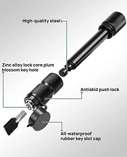 Joytutus Trailer Hitch Lock, With 5/8''Dia 2-3/4''Long Pin, Fits 2 Inch Class Iii-V Receiver, For Trailer Truck Car Boat, With 2 Keys 2 O-Rings, Anti-Theft And Waterproof Towing Hitch Lock(2 Pack) #TOP3