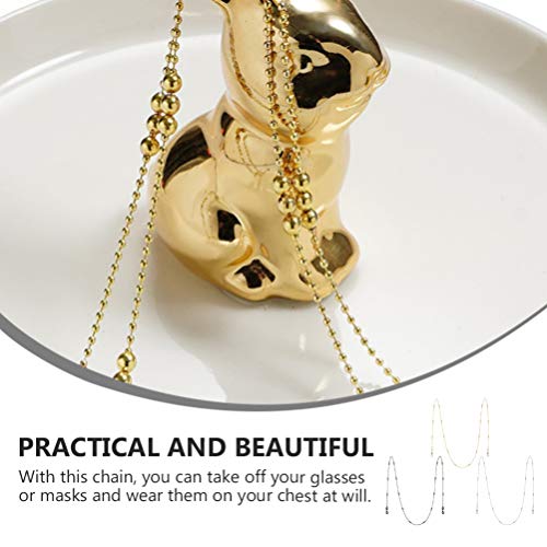 Lurrose 3Pcs Cadeias De Óculos de Metal Óculos Titular Cadeia Óculos Corda Ao Redor Do Pescoço Cinta