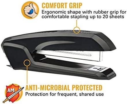 Bostitch Office Ascend 3 in 1 Stapler Value Pack, 20 Sheet Capacity, Includes 5000 Staples, Integrated Remover & and Extra Staple Remover, Staple Storage Compartment, Assorted Colors (Colors May Vary)