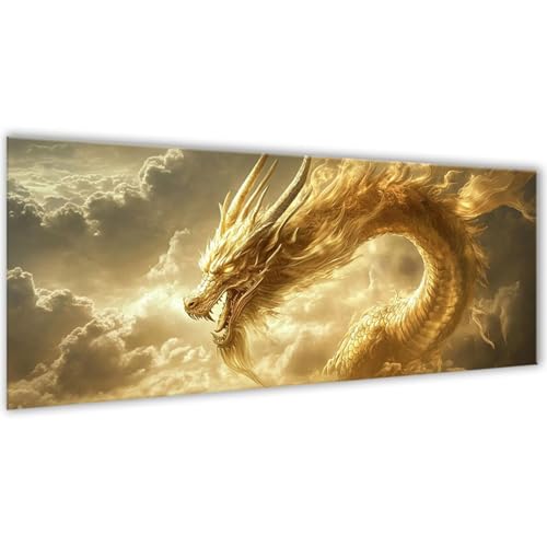 Loisirs créatifs adultes de prestige avec ce grand diamond painting dragon cristal 5D unique