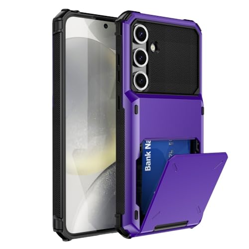 Coque Samsung Galaxy S22 Ultra antichoc violette étui rabat carte