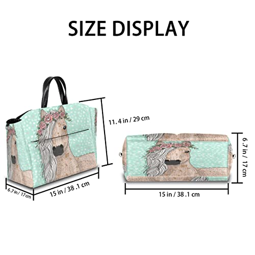 Diaper Bag With Stroller Straps, Cute Flower Horse Large Baby Bags For Working Moms Floral Horse Travel Diaper Tote For Women And Dad #TOP1