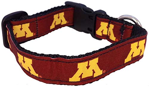 Collier pour chien Minnesota Golden Gophers taille M réglable en nylon résistant