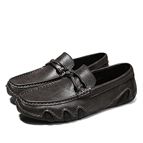 Mens Loafers Flat Heel Slip On Driving Loafers Leather Lightweight Resistant Flexible Fashion Wedding Slip On2