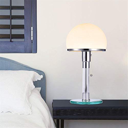 Preisvergleich Produktbild Nordic Designer LED Tischleuchte Wilhelm Wagenfeld Bauhau Tischleuchte Schreibtischleuchten Schlafzimmer Nachttischlampen Glas LED Lampen Leuchten, A Glassockel