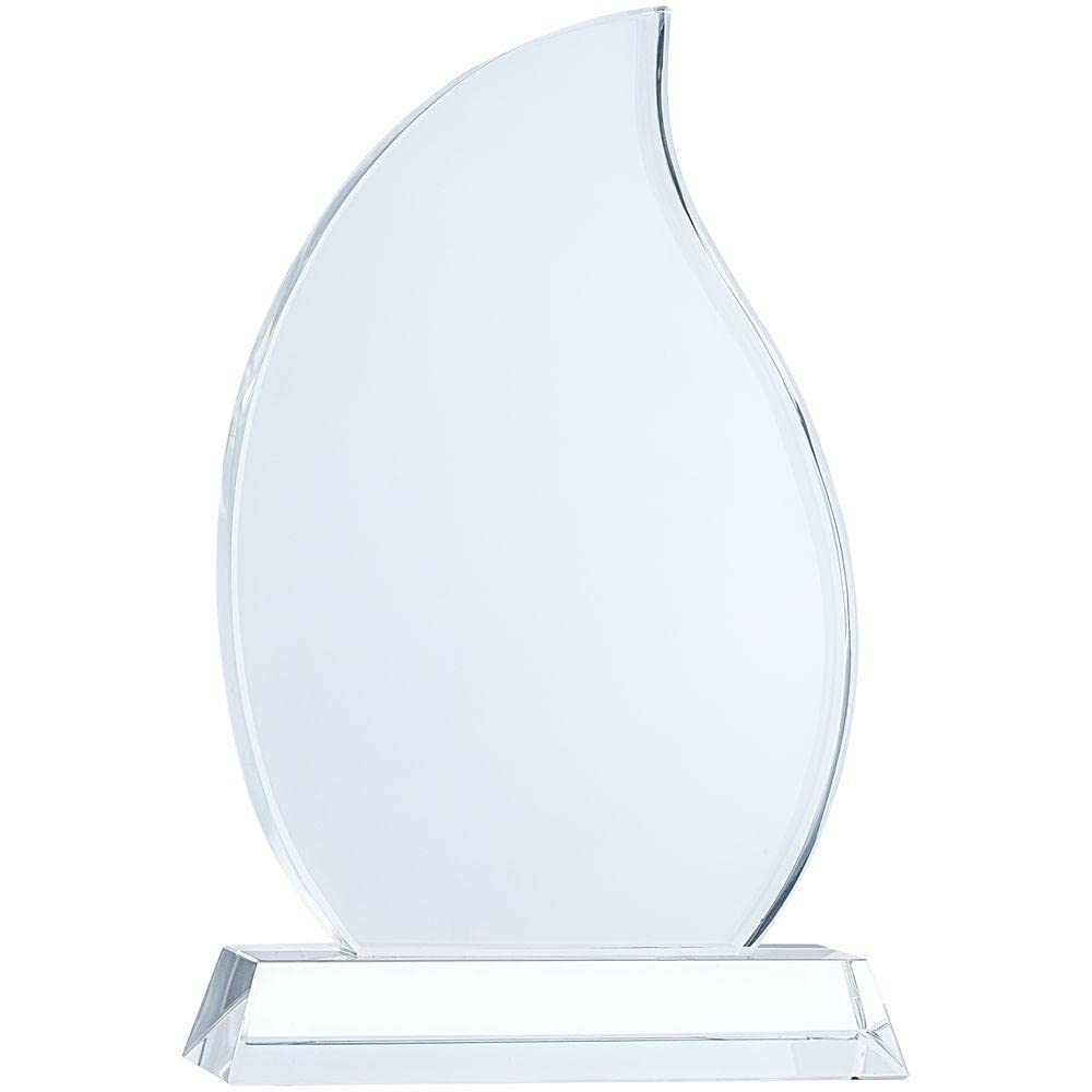 Flame shaped Crystal Trophy Award (15cm)