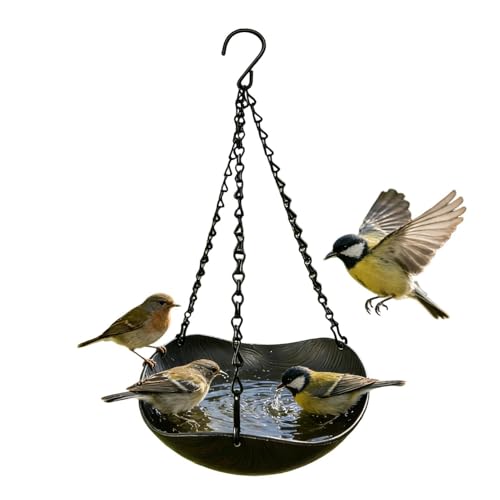 VINTAGE DECORATIVE AESTHETIC: Featuring a classic and timeless design, this bird bath adds a touch of rustic charm to your garden or courtyard, serving as a beautiful focal point that enhances the overall visual appeal of your .