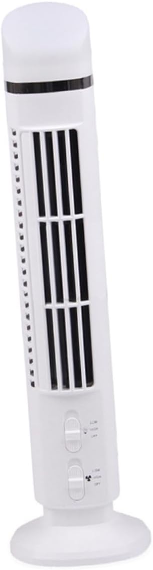 Mini Tower Fan White Battery-free Usb Night Light Portable Home Office Bladeless Multi-function