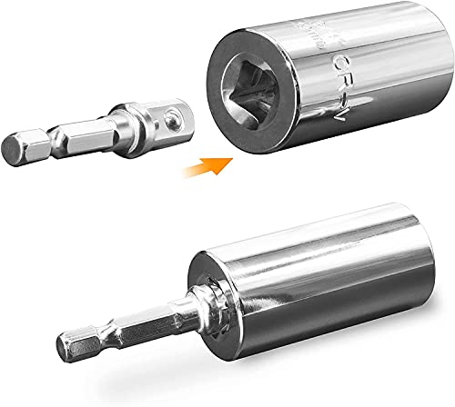 Marktol Gifts For Dad,Universal Socket Wrench (7-19Mm),Multi-Function Grip,Ratchet Tool Set,Power Drill Adapter,Tools Gifts For Dad,Father,Men,Him,Husband,Boyfriend,Diy Handyman,Women,Birthday #TOP2