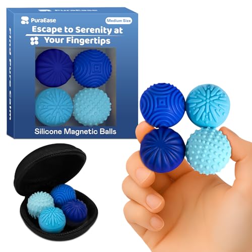 Magnetic Sensory Fidget Balls – 4PC Medium...