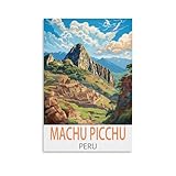 KmoNo Machu Picchu Peru Vintage-Reiseposter, 20 x 30 cm, 