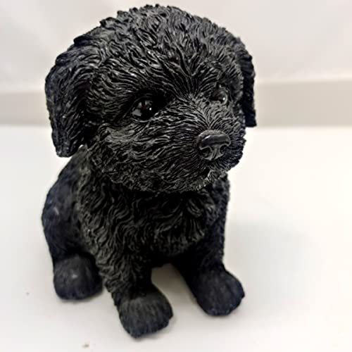 April Selection Shih Tzu Dog Gift Statue Ornament, Garden Statue, Little Shih Tzu Dog Statue, Black