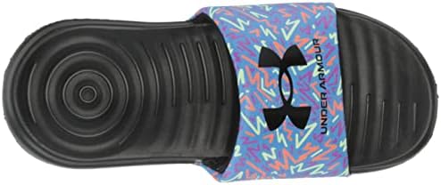 Under Armour Boy's Ansa Graphic Slide Sandal, Water (402)/Black, 1 Little Kid | Image 4