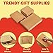 JOYIN 12PCS Christmas Brown Gift Boxes with Lids for Presents, 4