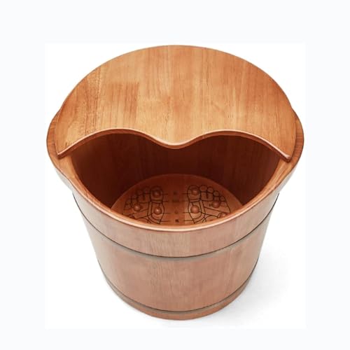 Cubeta de madera para baño de pies 34 cm de altura
