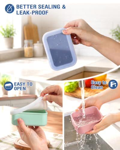 Image of 8 PCS Silicone Freezer Molds with Lid, Silicone Soup Freezer Molds Meal Prep Containers ((1 Cup, 2 Cup) 10 Pcs)