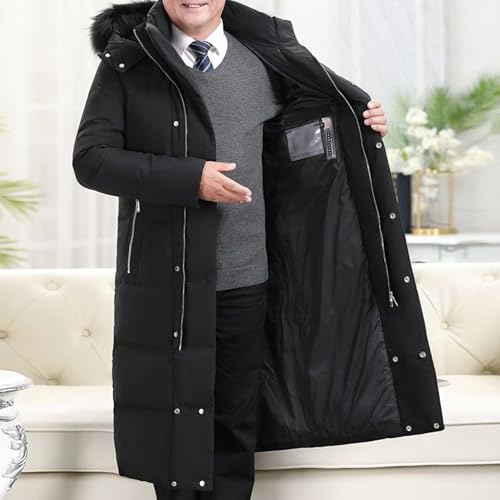 Chaqueta térmica para hombre impermeable y abrigo extra largo 3