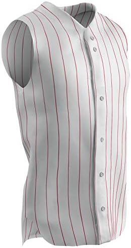 Ace Sleeveless Button-Front Polyester Baseball Jersey, Adult