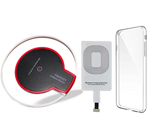 for iPhone 7 Plus, WwWSuppliers Wireless Charger Converter Kit with Receiver Charging Pad Charger an - //coolthings.us