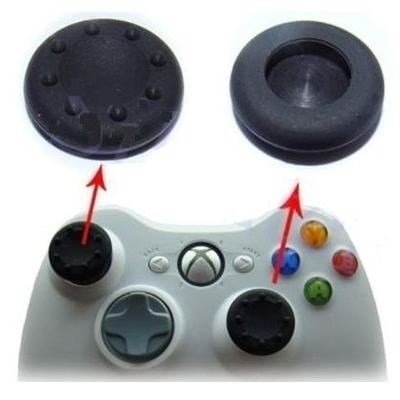 Par Grip Borracha Silicone P/Analogico thumb stick Controle Ps2 Ps3 Ps4 Xbox 360 One - Preto