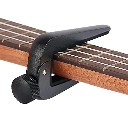 Capodastre de guitare noir - Capodastre universel en métal pour 6 et 12 cordes pour guitare acoustique classique électrique toutes les tailles de guitares Cover
