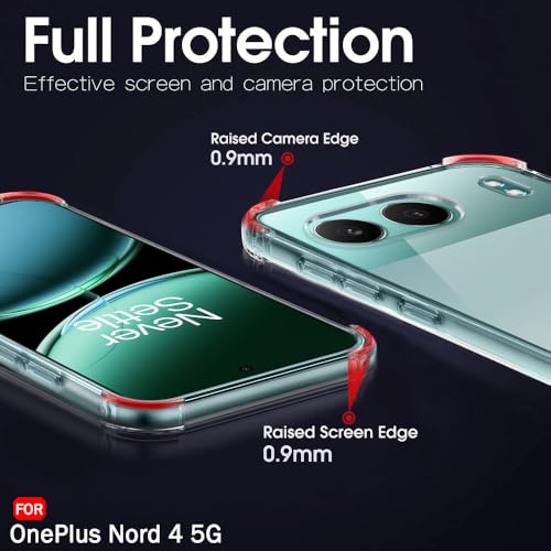 Image of TheGiftKart Crystal Clear Back Cover Case for OnePlus Nord 4 5G | Shock Proof 360 Protection | Hard Clear Back Cover Case for OnePlus Nord 4 5G (PC & TPU, Transparent Bumper)