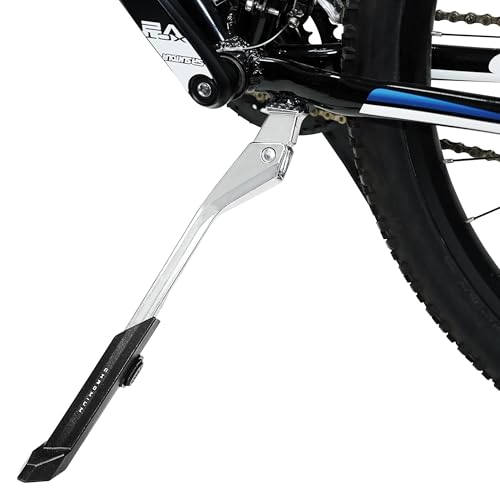 Image of BV Rear Bike Stand for 24 inch-29 inch - Adjustable Bikes Kickstand for Adult Bike with Non-Slip Foot & Spring-Loaded Latch for Stable Any-Angle Stance - Bicycle Stand for Mountain, City & Hybrid Bikes