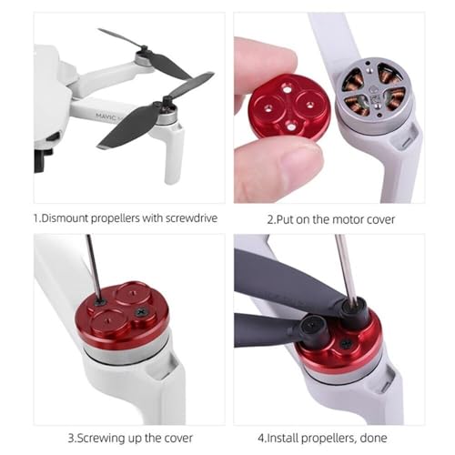 Capuchon de protection moteur pour Mavic 3 et Mini 2 SE rouge - 4