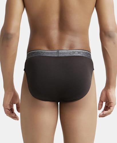 Image of Jockey 8044 Men's Super Combed Cotton Rib Solid Brief with Ultrasoft Waistband