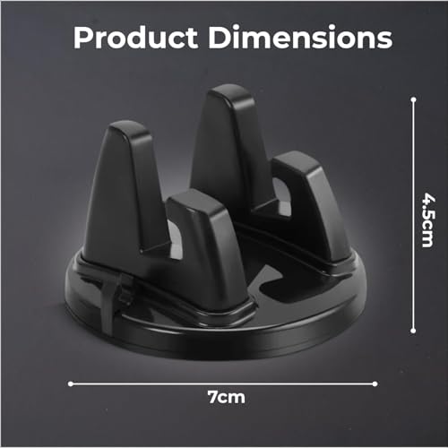 Image of 360 Rotating Car Dashboard Phone Holder - Universal Anti-Slip Navigation Bracket for Trucks, SUVs & Cars - Adjustable Stand for Portrait & Landscape Viewing (Waterproof, Pack of 1)