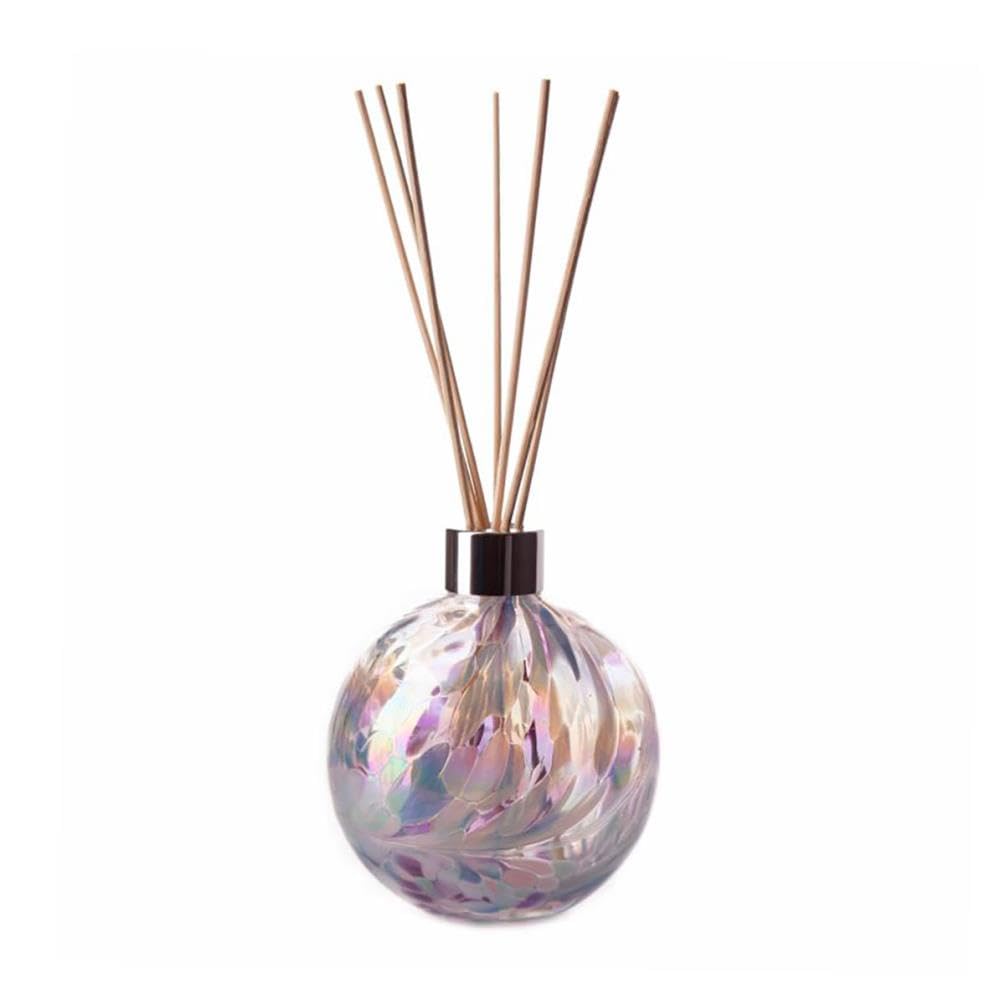 Amelia Art Glass Pink & Blue Reed Diffuser Sphere