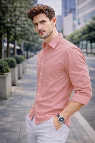 Image of Ben Martin Shirt for Men | Regular Casual Shirts for Mens' | Men's Casual Shirt's Slim Fit | Full Sleeve Cotton Shirts for Men's | Solid Shirt's for Mens Stylish | Formal & Casual Office Wear Shirts