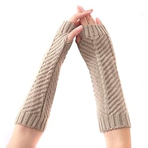 1 Paar Kabel Gebreide Arm Warmers Vingerloze Handschoenen Polswarmers Duim Gat Handschoenen Wanten voor Vrouwen Meisjes…