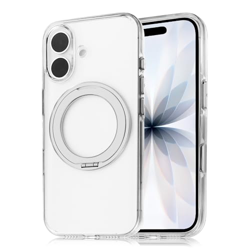 LEPLUS iPhone 17�Ή� 360�x��]�X�^���h�t���������n�[�h�P�[�X �uMASTER CLEAR mag swing�v �N���A/�V���o�[ �y�� �}�O�l�b�g�����O�t �X�^���h LN-MIM25MCMSSV