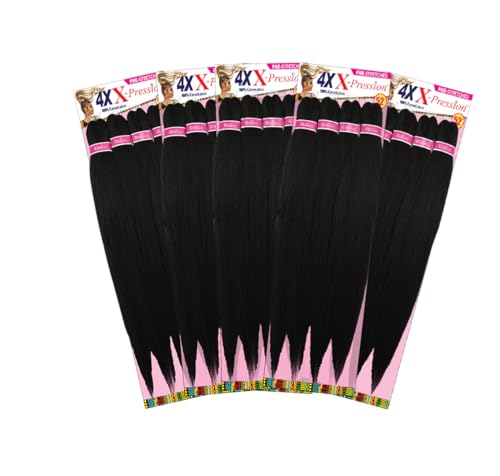 (5 Pack) HAIRKING REALISTIC Multi-Pack Deal! 4X X-PRESSION 52"-1B (5 Pack)