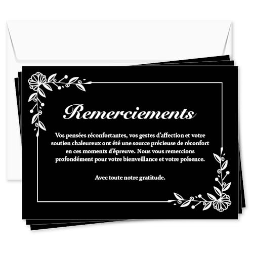 Cartes de remerciement décès Harmonie Florale pour obsèques