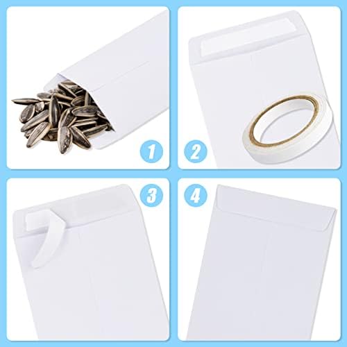 100 Pcs Seed Envelopes, Small Envelopes for Seeds Storing Small Items 6 x 10 cm