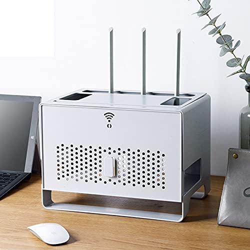 Boîte de rangement routeur et décodeur TV pour gestion des câbles - 8