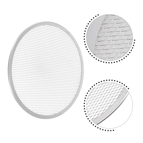 Zenllihome Plaque à pizza perforée en aluminium - Plaque à pizza en maille - Grille de cuisson - Disque à croûte croustillante - Distribution de la chaleur - Non argenté - 30,5 cm – vue 6