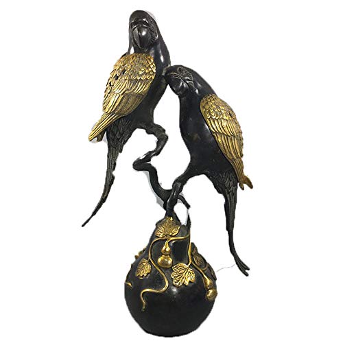 Fashion158 Archaize Bronze Antique Crafts Gold Magpie Incense Burner Placed Pieces Of Crafts #TOP9