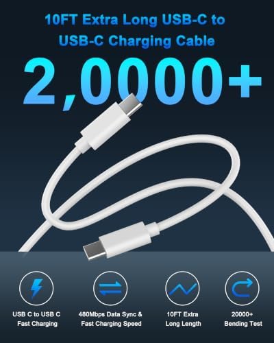 [Apple MFi Certified] iPad Charger Fast Charging 10 ft, 40W USB C Charger — view 6